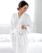 100% Cotton Terry Spa Robe, White Waffle Bathrobe with Belt