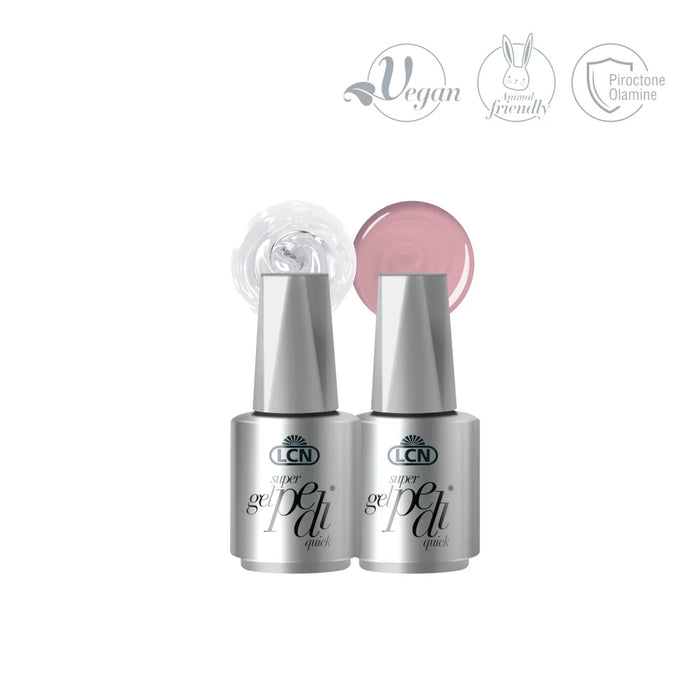 LCN Super Gel Quick Pedi 10ml, Clear 3-in-1 UV/LED Pedicure Gel