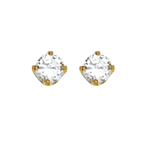 Inverness Earring 3mm CZ 24KT GP - 32C