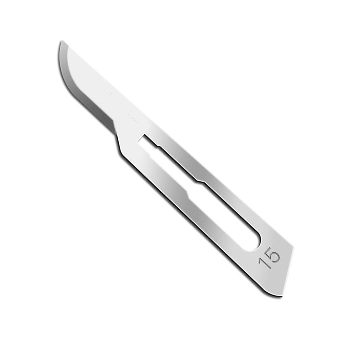 15 Scalpel Blades, Premium Stainless Steel, Box of 100