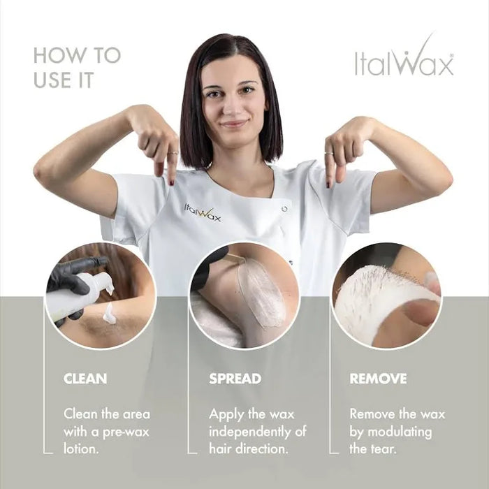 Italwax Top Line Crystal Hot Film Hard Wax (Unscented, Semi Transparent, 3-4 Sec)