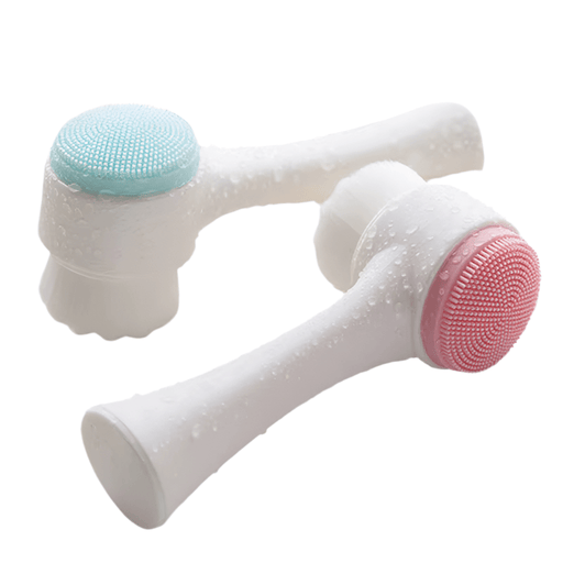2 in 1 Double Side Facial Cleansing Brush, Silicone Facial Scrubber