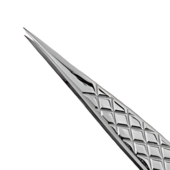 PremierLash Straight Diamond Grip Tweezer 4.7” (12cm)