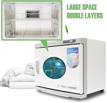 23 Litre Hot Towel Warmer Towel Cabinet with Window, holds 24+ towels