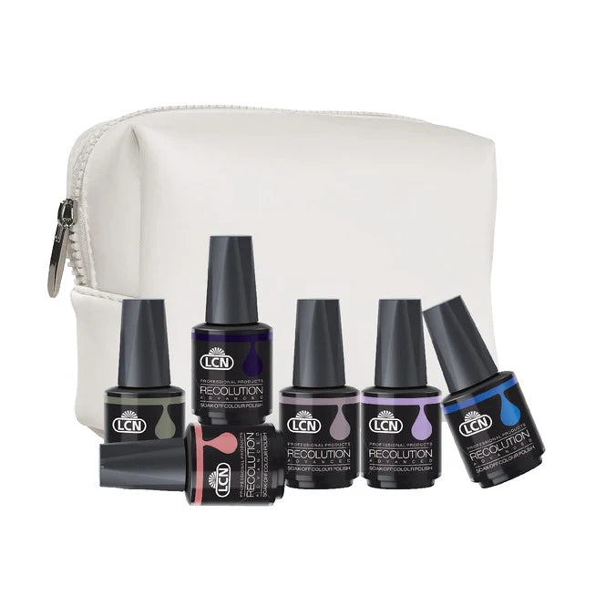 LCN Midnight Garden Recolution Advanced Gel Polish Set - 6 Colours + Bag