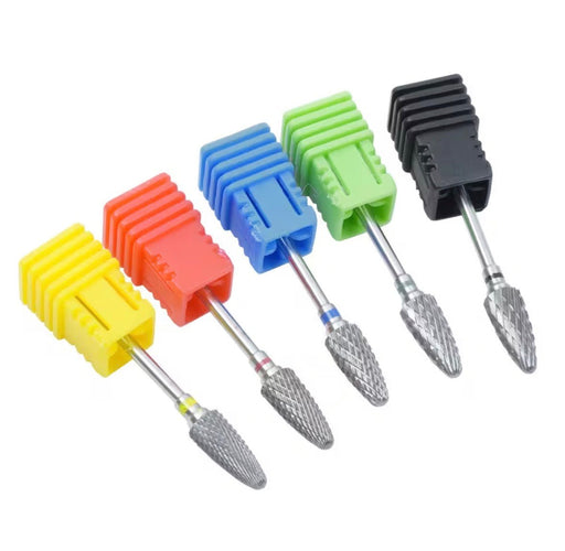 3/32" Tungsten Carbide Nail Drill Bit – Corn Shape | Professional E - File Bit for Acrylic + Gel Nails