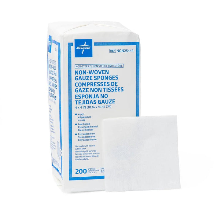 4 x 4 Gauze Facial Sponge Non-Woven, Non Sterile 4ply