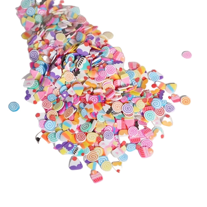 Cupcake + Ice Cream Themed Nail Charms 3D Resin Nail Art Supplies, 50pcs