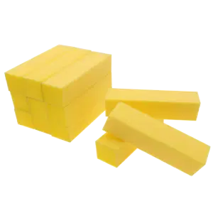 Yellow Nail Buffer Block, 4 way 220/220 Grit Disposable