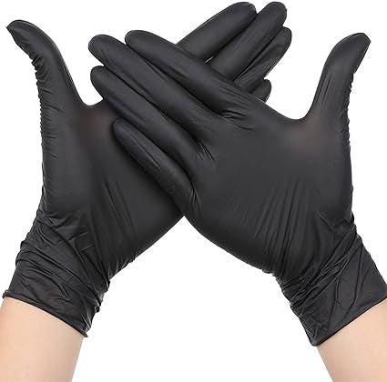 Medline VersaShield Storm Black Disposable Nitrile Gloves, Powder Free