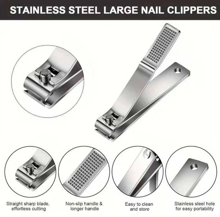 Toe Nail Clippers for Thick Nails, Heavy Duty Stainless Straight Cut