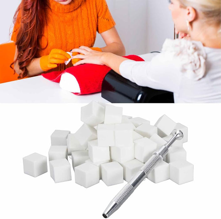 Nail Sponges for Ombre Nail Art Set, 100pcs + Tool
