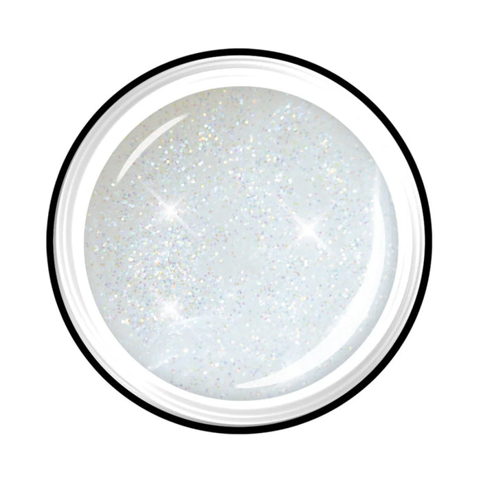 LCN Colour Gel Glitter 5ml, Holographic White