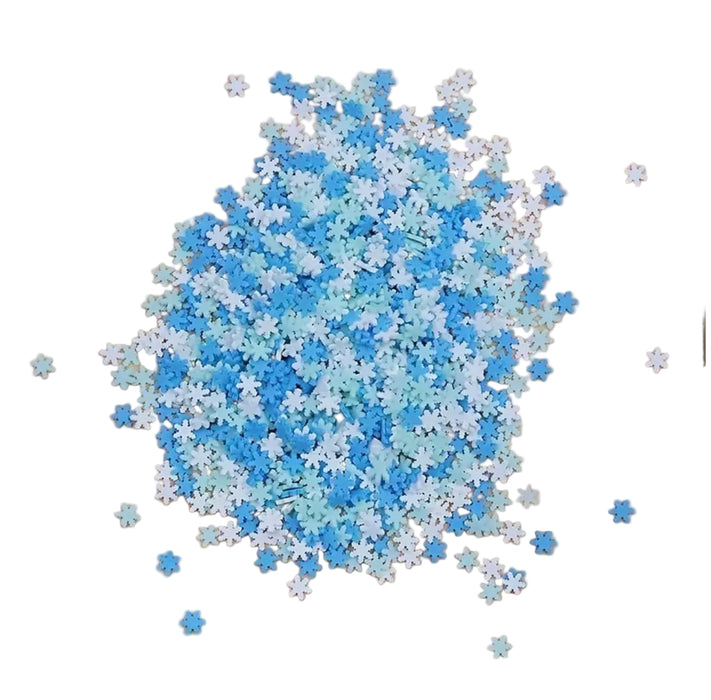 Snowflake Winter Blue/White Mix Nail Charms, Christmas Nail Art Supplies 50pcs