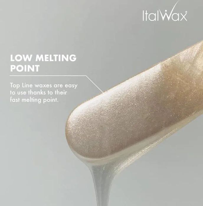 Italwax Top Line Crystal Hot Film Hard Wax (Unscented, Semi Transparent, 3-4 Sec)