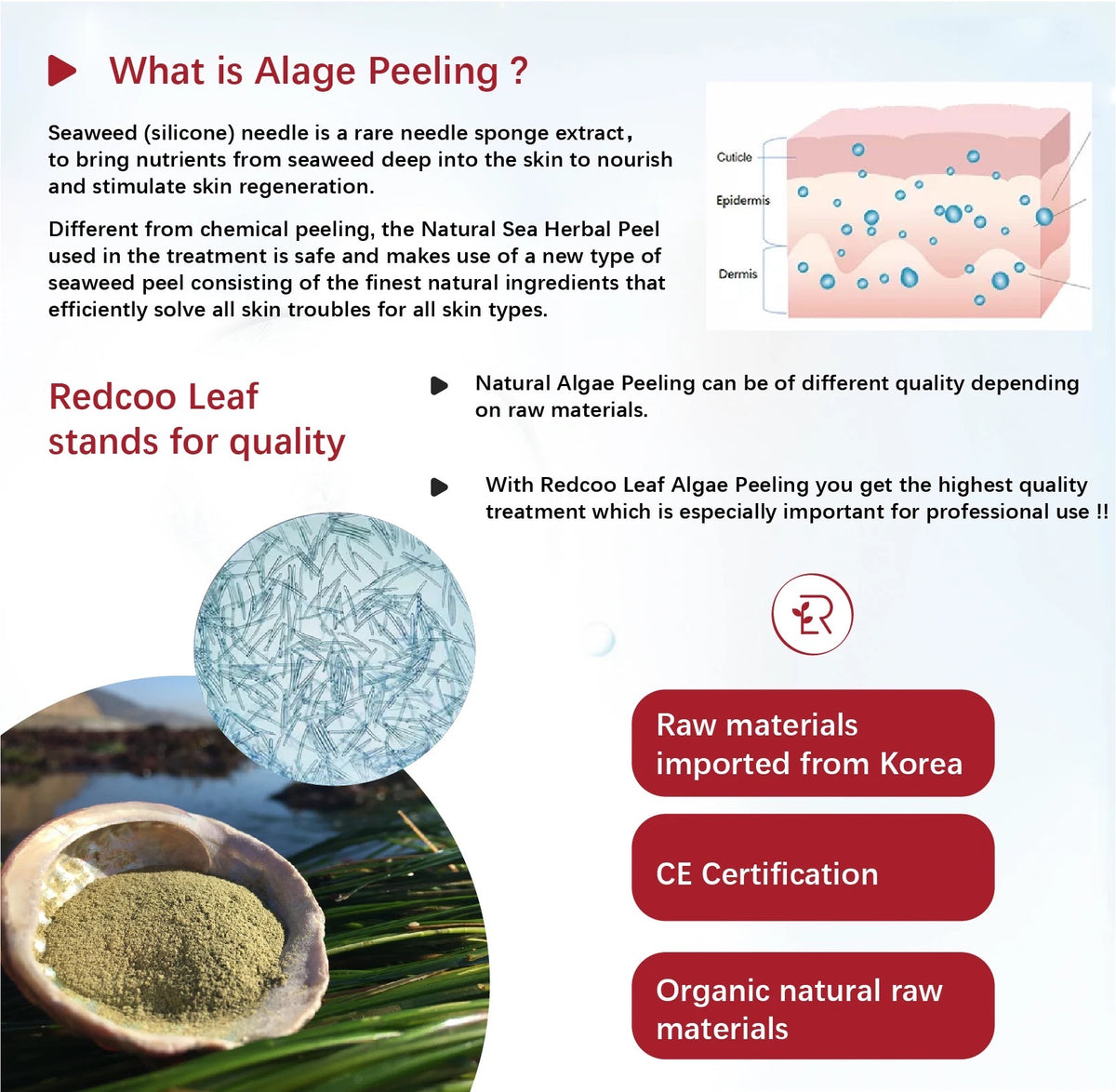 Algae Peel 20% Seaweed Peel Facial Treatment, 5ml + 100mg