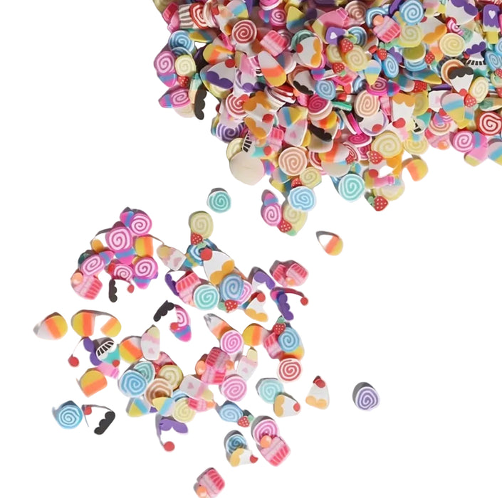 Cupcake + Ice Cream Themed Nail Charms 3D Resin Nail Art Supplies, 50pcs