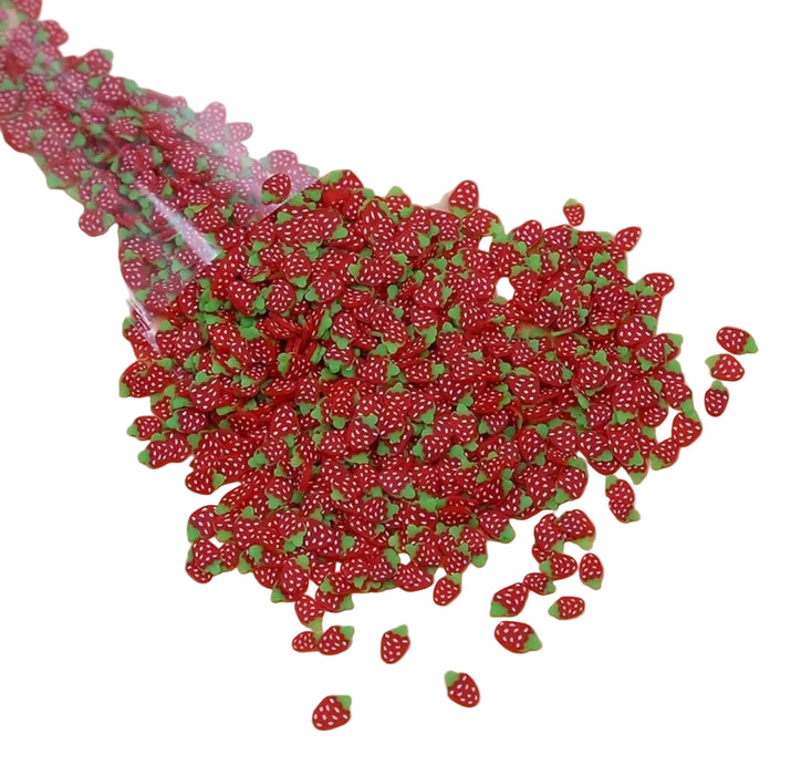 Strawberry Nail Charms 3D Resin Nail Art Supplies, 50pcs