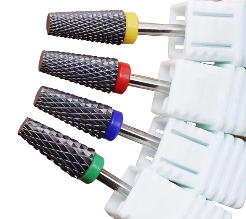 3/32" Sharp Black Ceramic Nail Drill Bit – Triangle Shape | Professional E-File Bit for Acrylic + Gel Nails
