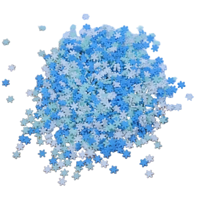 Snowflake Winter Blue/White Mix Nail Charms, Christmas Nail Art Supplies 50pcs