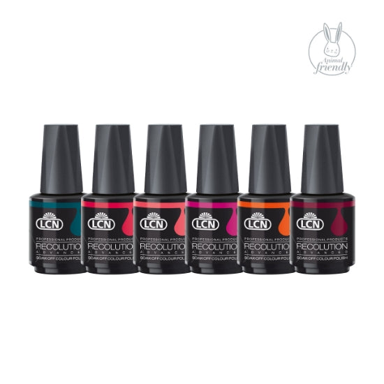 LCN Tropical Gourmand Recolution Advanced Gel Polish Set - 6 Colours + Bag