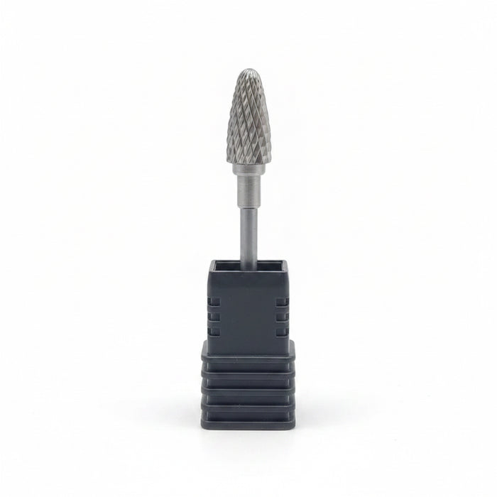 3/32" Tungsten Carbide Nail Drill Bit – Corn Shape | Professional E-File Bit for Acrylic + Gel Nails