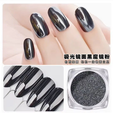Black Mirror Nail Chrome Powder
