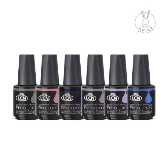 LCN Midnight Garden Recolution Advanced Gel Polish Set - 6 Colours + Bag