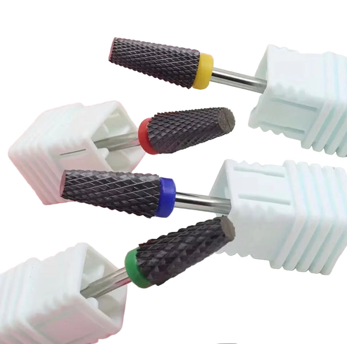 3/32" Sharp Black Ceramic Nail Drill Bit – Triangle Shape | Professional E-File Bit for Acrylic + Gel Nails