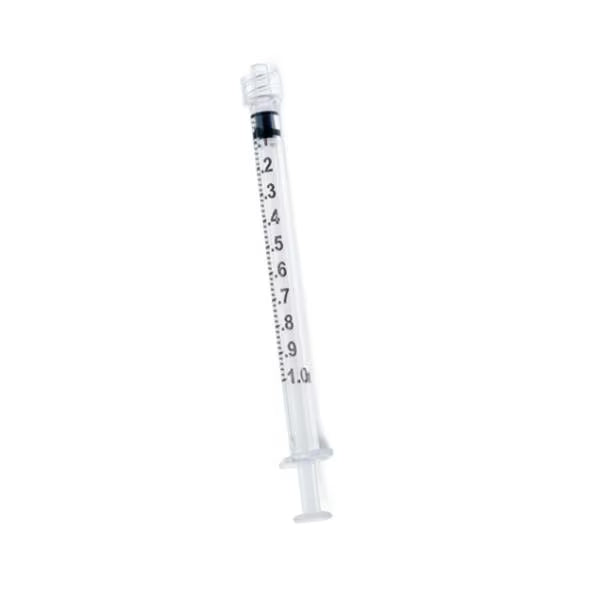 Medline 1 ml Luer Lock Syringe, without Needle Sterile Disposable SYR101010, Case of 100
