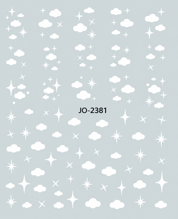 Nail Stickers, Stars and Clouds