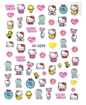 Nail Art Stickers, Cute Cat, Characters