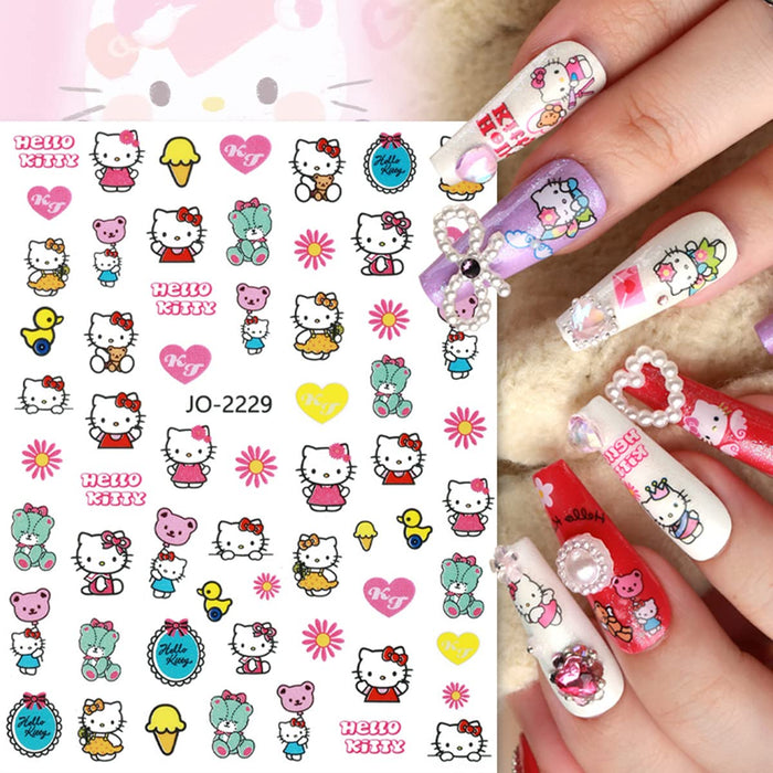 Nail Art Stickers, Cute Cat, Characters