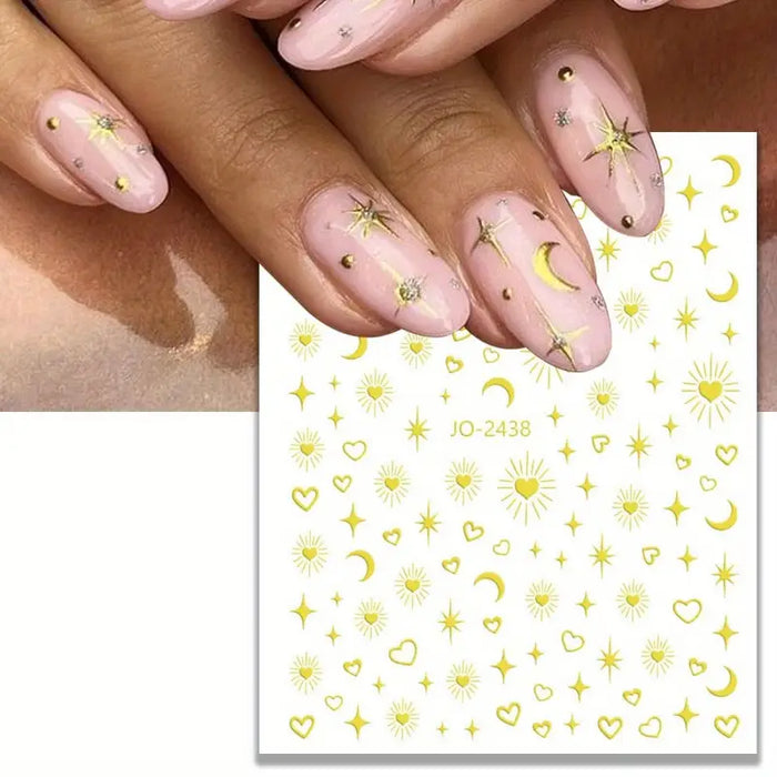 Nail Stickers, Stars, Moons, and Hearts
