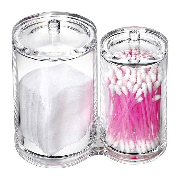 Acrylic Organizer For Cotton Swabs, Cotton Rounds + Cotton Pads 6'' x 3.5''