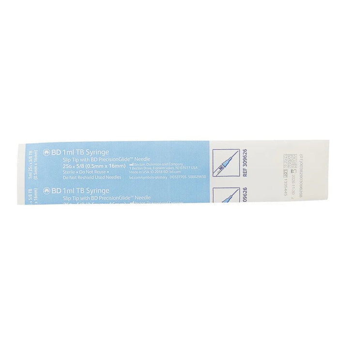 BD 309626 25G x 5/8" 1ml Syringe With Detachable Needle, Sterile, Box of 100