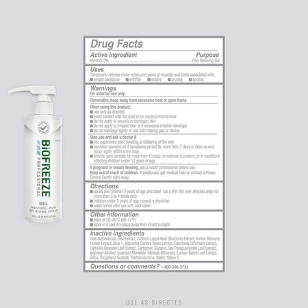 Biofreeze Professional Gel 16 Oz Pump