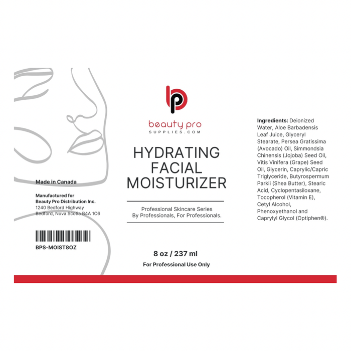 BPS Pro Series Hydrating Facial Moisturizer, Professional Size 8oz / 237ml