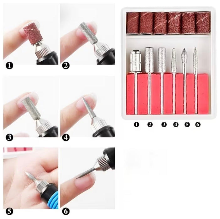 Cordless Nail Drill Machine Set 20,000 RPM + USB charging