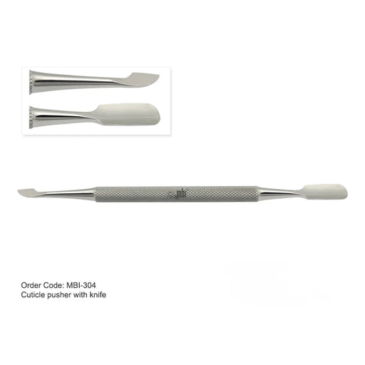 Cuticle Pusher with Knife Nail Implement Tool