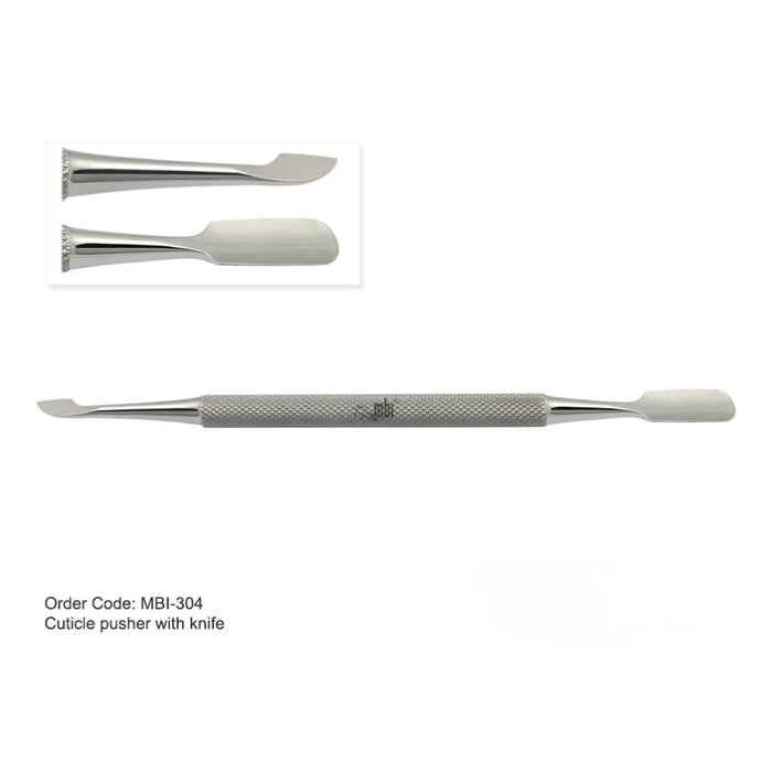 Cuticle Pusher with Knife Nail Implement Tool