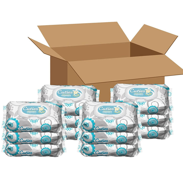 Cuties Premium Baby Wipes Unscented for Sensitive Skin