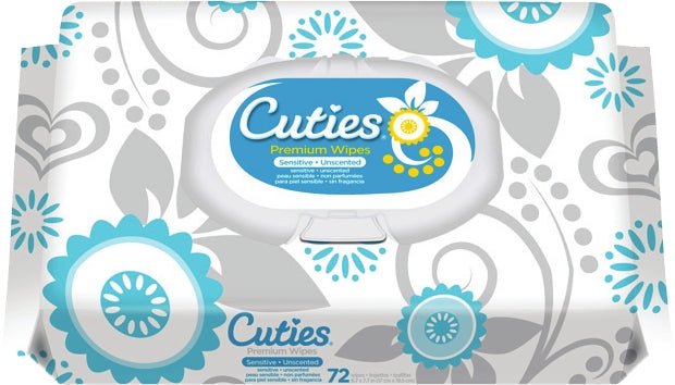 Cuties Premium Baby Wipes Unscented for Sensitive Skin