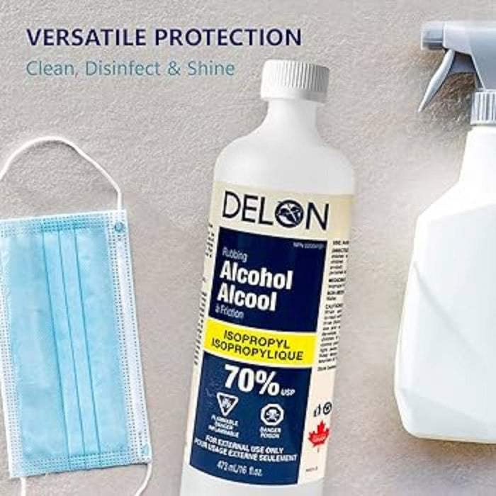 Delon 70% Isopropyl Alcohol, 473ml