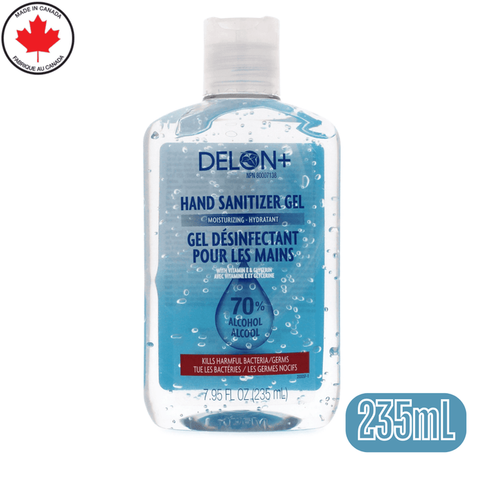Delon Hand Sanitizer Gel, 70% Alcohol 235ml / 7.95 fl oz.