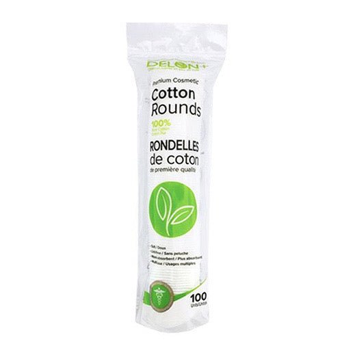 Delon Premium Cosmetic Cotton Rounds, 100 count