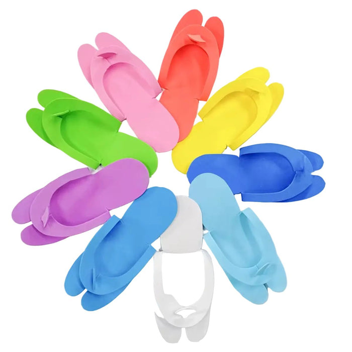 Disposable Foam Pedicure Spa Slippers, 12 pairs