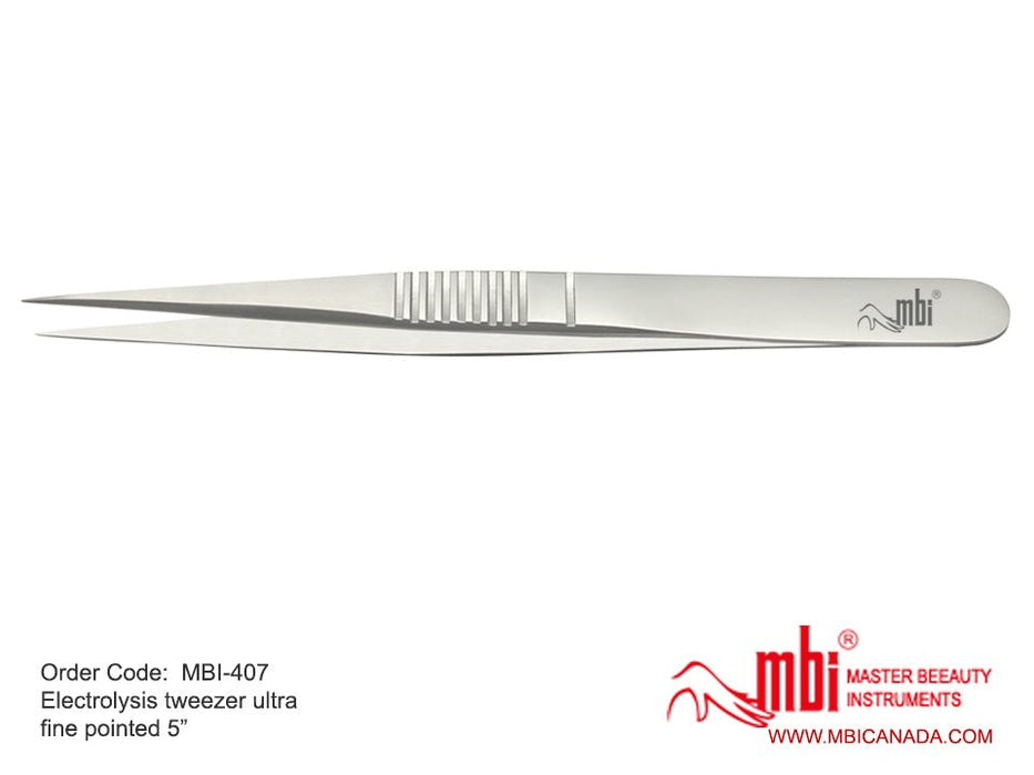 Electrolysis Tweezers Ultra Fine Pointed Size 5″, MBI-407