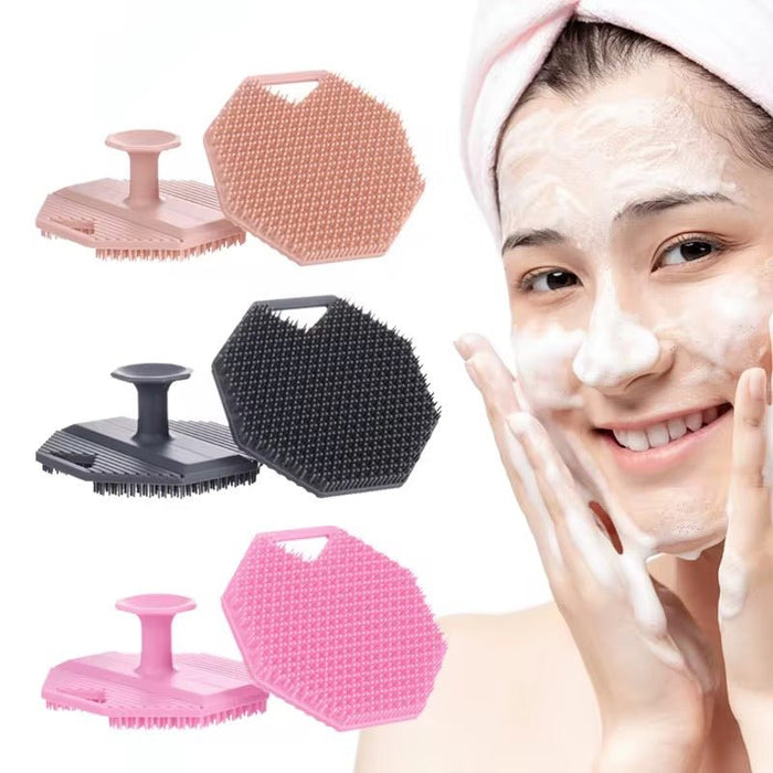Facial Skin Cleansing Brush, Octagonal Silicone