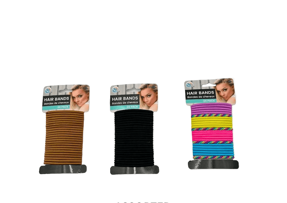 Hair Bands / Elastic Hair Ties, 24 pieces
